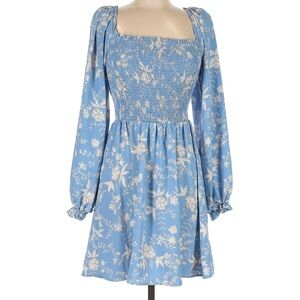 WAYF Blue and White Floral Dress - Size XS